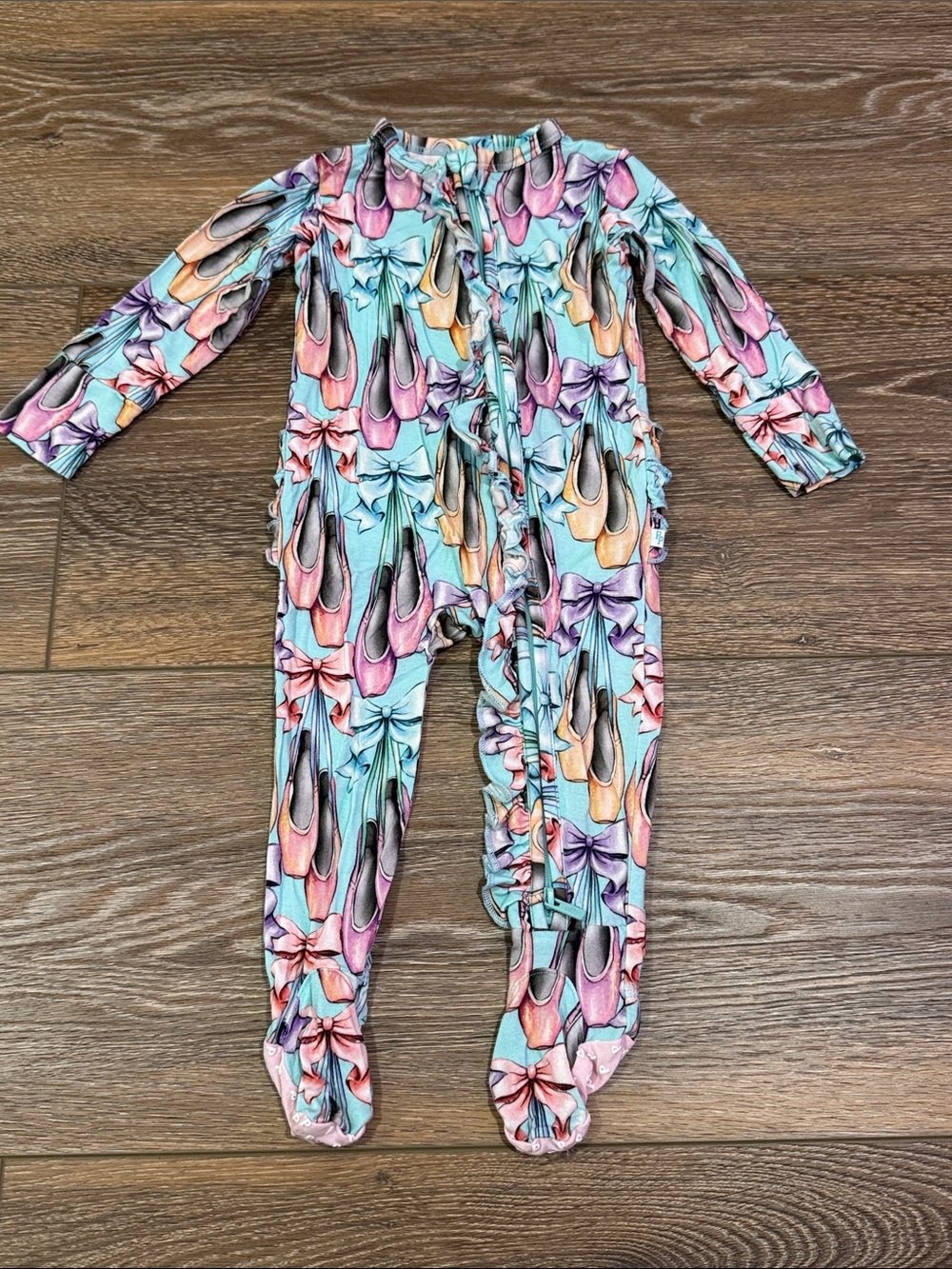 Posh Peanut Irina Ballerina Footie Ruffled 3-6m